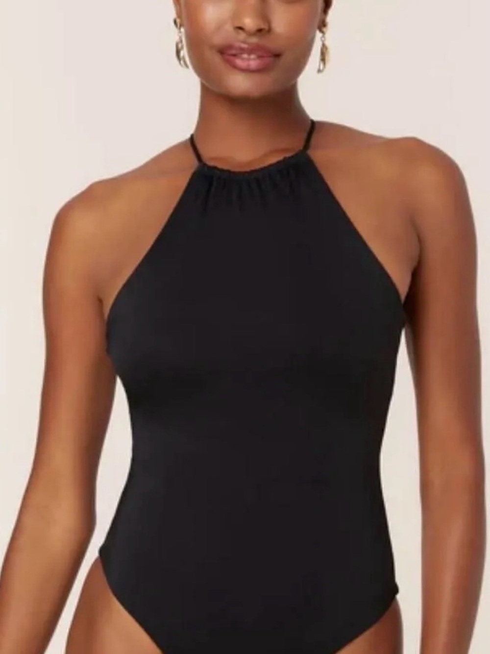 Andie Black Halter One-Piece Swimsuit